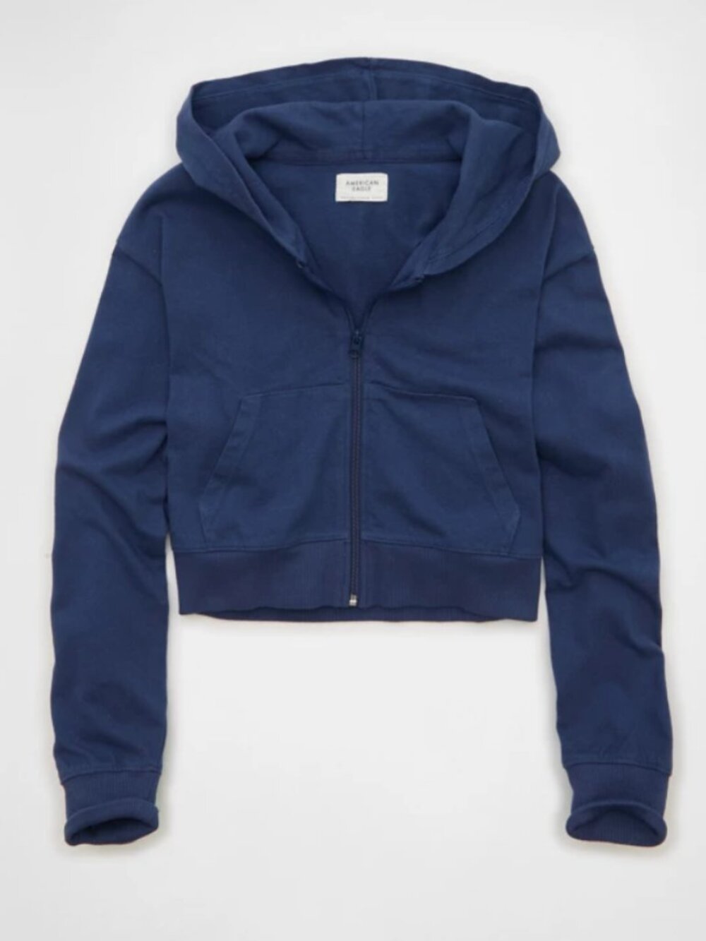 Cropped Zip-Up Hoodie